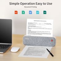 Nueva impresora A4 portátil pequeña compatible con papel A4 de 2 "3" 4 "203DPI 5200mAh impresora térmica BT recargable