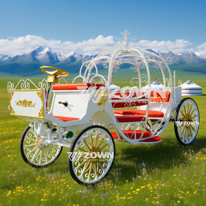Customizable Hot Sale Electric Wedding Horseless Carriage Cinderella Pumpkin Wedding Horse Carriage <b>Buggy</b> On sale - Product Image 4