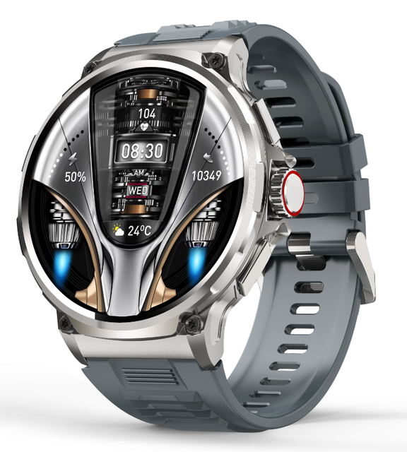 DF V69 44-49mm HD AMOLED 710mAh BT Call IP68 Real Sensor Heart Rate SPO2 Steel Band Magnetic Charging Smart Watch