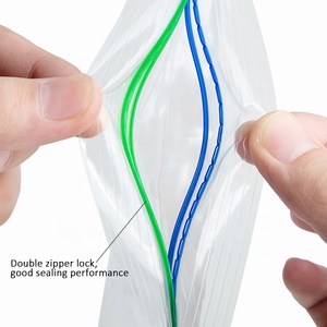 Sac refermable double zip en LDPE réutilisable, transparent - Product Image 6