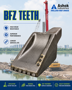 Ashok Industries BFZ Black Earth <b>Auger</b> Cutting Teeth for <b>Drilling</b> Equipment with 6000 Working Pressure and 450 Knm Max Torque - Product Image 1