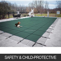 LIYUAN Extérieur Creusé Rectangle Bache Pour Piscine Pp Mesh Piscine Winter Safety Cover