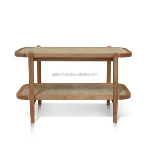 Mesa de centro de madera de fresno indonesio, que combina elegancia natural y durabilidad en un centro de mesa elegante que complementa el estilo. - Product Image 4