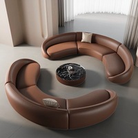 Conjunto de Sofás Convertibles en Forma de Arco Semicircular para Recepción, Oficina de Ventas, Salón de Belleza, Vestíbulo de Hotel, Club, Sala de Descanso, Restaurante