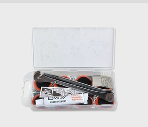 自行车轮胎修理套件 橡胶软质便携式迷你工具套装，适用于自行车内胎修补 轮胎填充胶 - Product Image 1