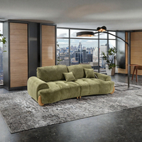 Ensemble de canapés sectionnels en velours moderne, canapé en tissu de luxe pour salon