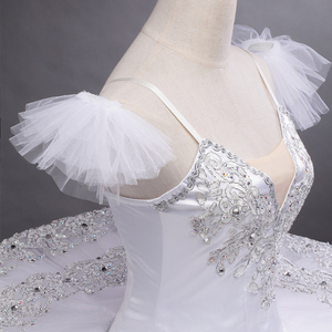 Filles Tutu de Ballet Professionnel Ballerine Raide Tulle Personnaliser <span class=keywords><strong>Classique</strong></span> Romantique Blanc Tutu de <span class=keywords><strong>Danse</strong></span> pour <span class=keywords><strong>Femme</strong></span> - Product Image 3