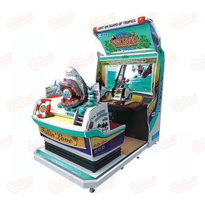 Máquina de Juego de Arcade de Disparos Operada con Monedas, Simulador de Dos Jugadores de Disparos de Tiburones en la Isla Let's Go del Parque de Atracciones - Product Image 1