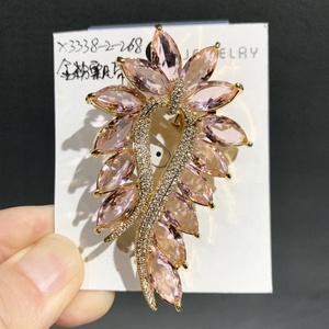 XILIANGFEIZIレトロスタイル高品質銅ジルコンオーストリアクリスタルリボンブローチ女性用コートピン用 - Product Image 3