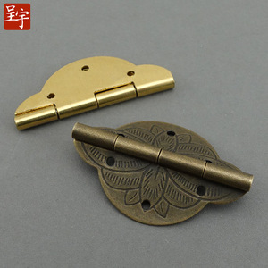 Bisagras de Cobre Retro, Estilo Chino Moderno, Montaje en Superficie, Bisagra Duradera para Muebles - Product Image 4