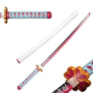 Caliente 104cm completo Demon Slayer Anime espada <span class=keywords><strong>Cosplay</strong></span> Muichirou Kyoujurou Zenitsu Tanjirou Giyuu espadas de juguete de madera - Product Image 5