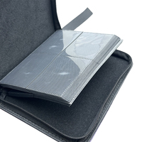 Nuevo personalizado PU cuero deportes 4 bolsillos PP plástico tarjeta mangas Trading Card Binder