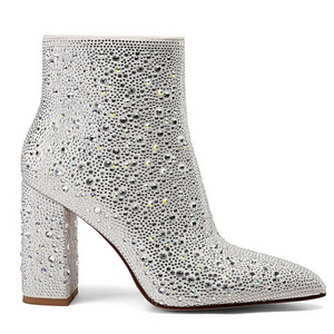 Botas Cortas Elegantes con Pedrería al por Mayor, Zapatos de Mujer con Tacón Alto de 9.5cm, Botines de Moda para Dama, Zapatos de Tacón Alto para Mujer - Product Image 2