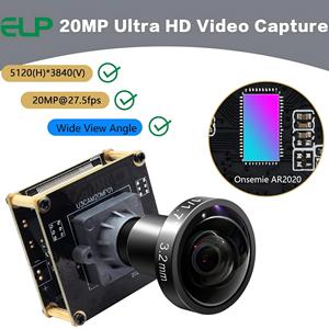 Módulo de Cámara ELP 20MP 4K USB3.0 3840P 27.5FPS AR2020 Gran Angular 128 °   Cámara web UVC para Windows, Linux, <span class=keywords><strong>Mac</strong></span>, Raspberry Pi, Jetson Nano - Product Image 2