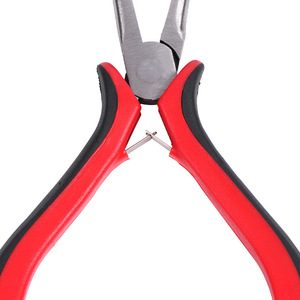 Red And Black Needle Nose Pliers 4.5 In Jaw Width 1/8 In Smooth Tip Multi Functional Plier For Diy - Product Image 1