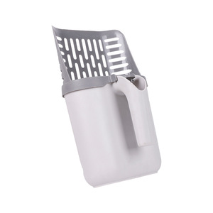 Pala lampo comoda impugnatura eco-compatibile in plastica per cacca di alto aspetto pigro in stile Tofu per gatti Scoop integrato - Product Image 4