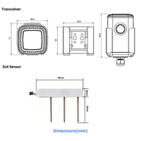 Capteur d'humidité du sol LoRaWAN, batterie 10 ans, IP67, 3-en-1 pour l'agriculture intelligente, l'irrigation des serres, sonde sans fil d'humidité, de conductivité électrique et de température du sol