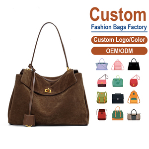 Proveedor de Bolsos para Mujer, Venta al Por Mayor Personalizada OEM, Bolso de Hombro de Cuero Genuino Esmerilado de Diseño Vintage de Lujo para Mujer - Product Image 1