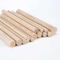 Bois de frêne certifié FSC, tige ronde en bois de frêne blanc, service de gravure et de fraisage CNC, pièces de meubles sur mesure