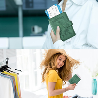 Porte-passeport multifonctionnel portable RFID, vente en gros, portefeuille de voyage personnalisé, porte-passeport en cuir PU multicolore