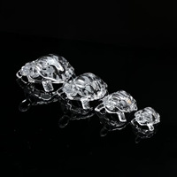 Ornement de tortue en cristal gravé à la main, décoration de la maison, cadeau porte-bonheur, sculpture d'animal, statue