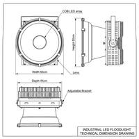 Projecteurs LED 1000W 3030 Populaires IP68 Étanche Anti-éblouissement à Projection Longue Portée en Métal Mince CE RoHS Haute Luminosité pour Terrains de Cricket