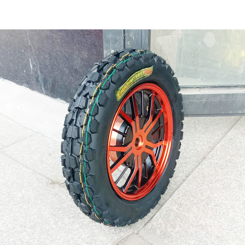 Roues arrière Infinee orange + pneus hors route 3.00-10