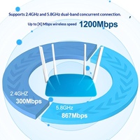 Router de Doble Banda Wall-Penetrating King AC1200 WG8901 para Uso Doméstico, Compatible con OpenWRT, Tecnología Inalámbrica Inteligente MIMO