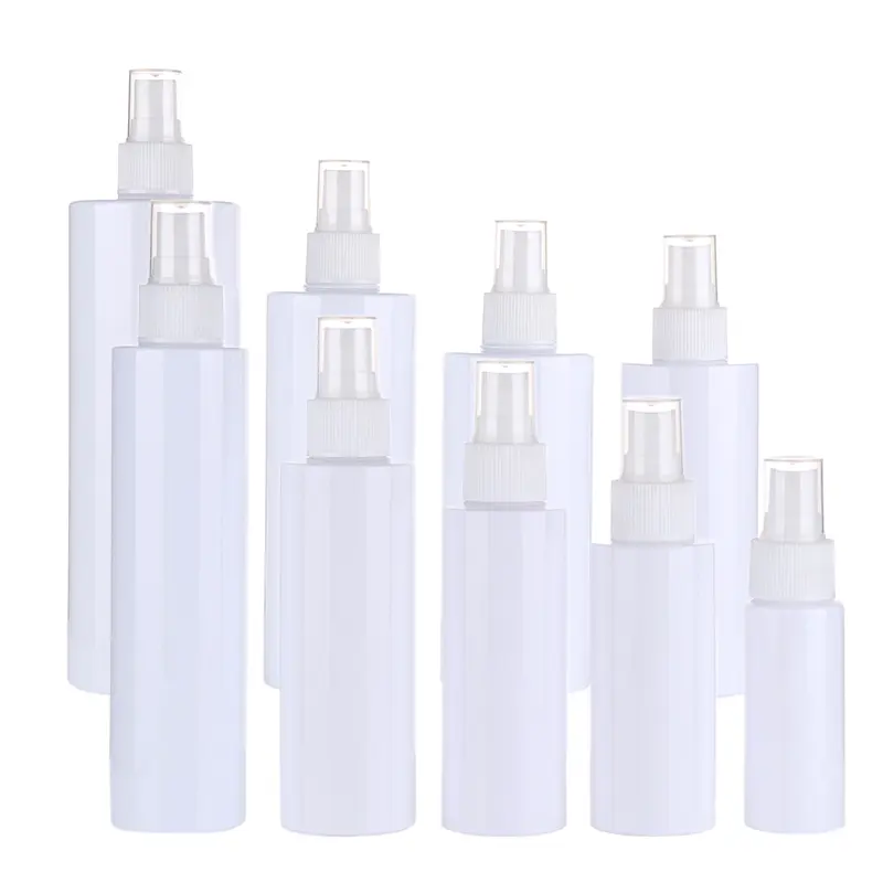 High quality Empty refillable white clear plastic spray bottle fine mist 30 80 100 250 500 ml 16oz PET 8 oz plastic spray bottle