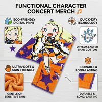 Serviette de concert et de festival de musique personnalisée en coton 100% – Merchandise pour fans – GRS ISO OEM Vente en gros