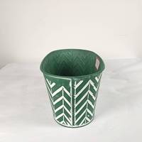 Pots de plantes en métal pour décoration intérieure extérieure de jardin pot de fleurs en zinc de couleur imprimée personnalisée