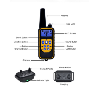 <span class=keywords><strong>Collar</strong></span> de Adiestramiento para Perros Eléctrico con Control Remoto de 800M, Resistente al Agua, Recargable, con Pantalla LCD, para Todas las Tallas, Collares Antiladridos - Product Image 2