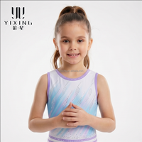 Leotardos de Gimnasia Snowheart para Niñas, Paquete de 2, Brillantes, sin Mangas, con Estrellas Arcoíris, Rojo Rosa, Spandex/Poliéster, 8-9 Años