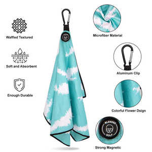 Serviette de golf à texture gaufrée pour nettoyage en profondeur, technologie microfibre ultra-douce, non-abrasive, pour le nettoyage des clubs, vente en gros - Product Image 6