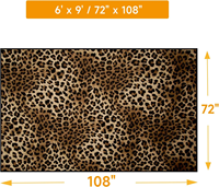 Tapis à imprimé léopard, fabriqué à la machine, moderne, lavable, tapis de salon doux, grand tapis de chambre à coucher, antidérapant, tapis d'intérieur à poils moyens