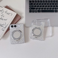 Nouvelle coque de téléphone de luxe avec anneau support et miroir de maquillage pour iPhone 18 Duo Ultra, pliable, minimaliste, antichoc et protectrice