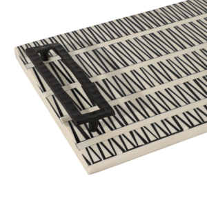 Vassoi Decorativi Moderni con Manici Eleganti per Gioielli o Oggetti Preziosi, Design Rettangolare 12x6 Pollici - Product Image 5