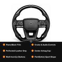 Shenglink Cuir Personnalisé pour Volant 375mm Noir Fond Plat Style Sport pour N70 XA30 Celica RAV4 2004-2023