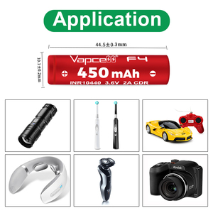 Vapcell F4 10440 450มิลลิแอมป์3.6โวลต์2A 10440แบบชาร์จไฟได้ Li-ON CELL ขนาด AA สำหรับไฟฉายอิเล็กทรอนิกส์สำหรับผู้บริโภค - Product Image 3