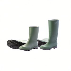 Botas de PVC Verdes TTAKE con Suela Negra, Calzado de Seguridad para Trabajo y Uso en Exteriores - Product Image 2