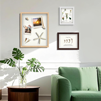 2025 cadre photo en bois MDF noyer blanc noir personnalisé 3-5cm de profondeur 8x8-16x16 pouces A3/A4 3D Wall Art Shadow Box cadre photo