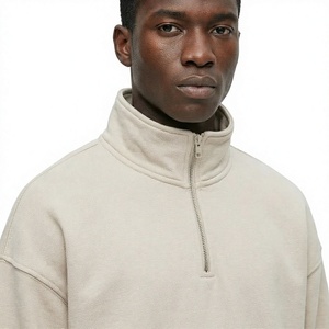 Sweat à capuche personnalisé pour homme avec logo brodé, grande taille, épais, 100 % coton tricoté, zippé, décontracté, coupe oversize pour l'automne - Product Image 4