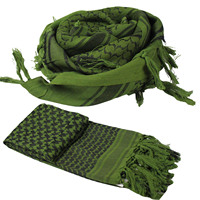 Écharpe Shemagh Keffiyeh pour Hommes, Keffiyeh du Désert, Foulard Arabe en Coton avec Pompon, Couvre-tête et Cou Respirant et Léger pour Hommes