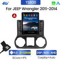 MEKEDE 2 Din Auto-Elektronik für JEEP WRANGLER 2011-2016 Autoradio Navigation Stereo Android Tesla-Bildschirm BT 1024*768 Auto-Video