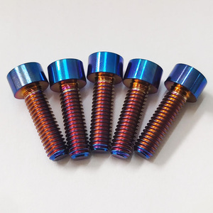สกรูไทเทเนียม GR5 ขนาด M6*20 มม. คุณภาพสูง หัวกลม หกเหลี่ยม แบบมีหัวครอบสีน้ำเงิน ตามมาตรฐาน DIN912 - Product Image 6