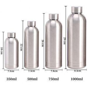 Bouteille d'eau sport 500 ml avec logo personnalisé, en acier inoxydable 304 à double paroi, thermos sous vide, peinture caoutchoutée mate - Product Image 4