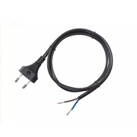 Câble d'alimentation CA avec fiche VDE EU 2 broches et prise femelle IEC C7 (figure 8), conducteur en cuivre, isolation PVC, 16A