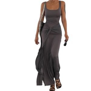 Nuevo Vestido de Dos Piezas a la Moda Europea y Americana, Estilo Spicy Girl, Falda Larga y Top Sexy para Mujer - Product Image 1