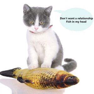 RTS vendita calda il gatto imita il pesce giocando con cuscini da tiro <span class=keywords><strong>Catnip</strong></span> masticare animale domestico pesce interattivo giocattolo per gatti per gatti 20CM 30CM 40CM - Product Image 1