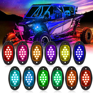 * 4/6/8/10/12 vỏ RGB LED Rock đèn ánh sáng ứng dụng điều khiển cho xe ô tô xe tải ATVs UTVs offroad thuyền Trail đèn cho phát sáng underbody - Product Image 1